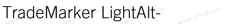 TradeMarker LightAlt字体转换